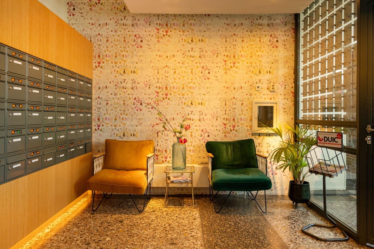 De entree van het bedrijvencentrum